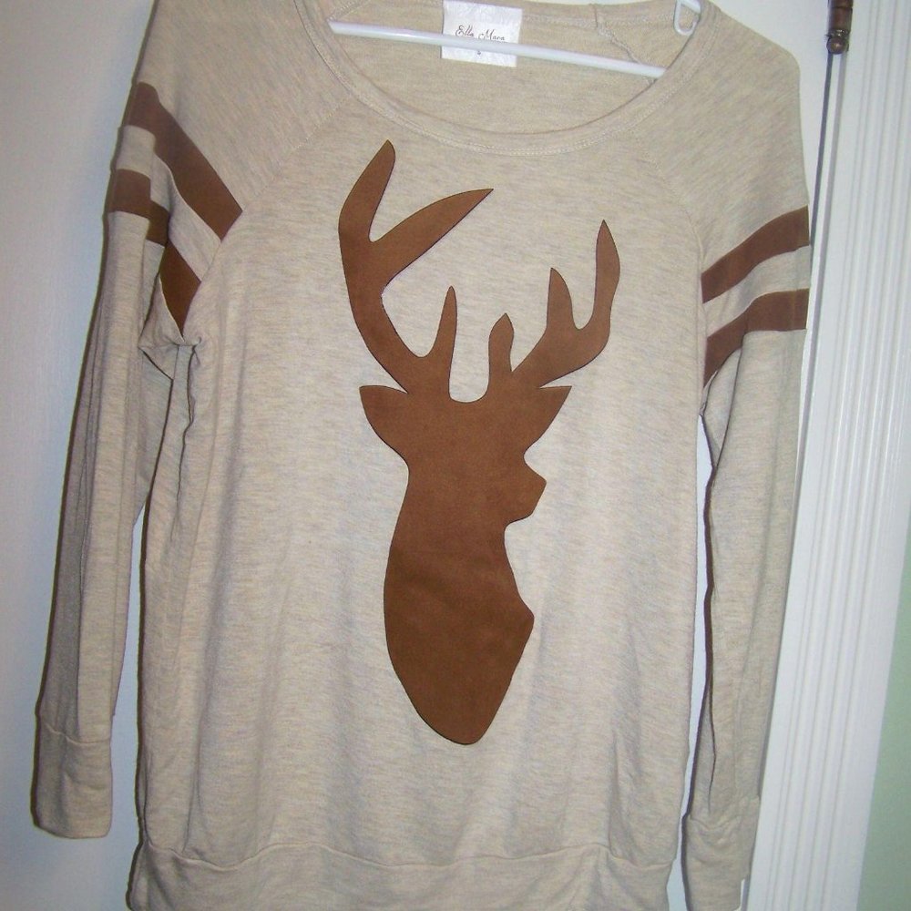 Ella Mara boho Top Deer Cozy LS Knit